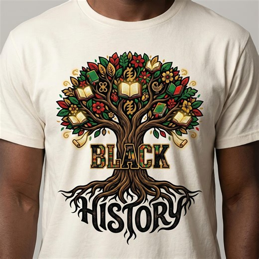 Black History Tree of Knowledge PNG | Pride Teacher Gift, Afrocentric Education Art | Instant Download - Etsy