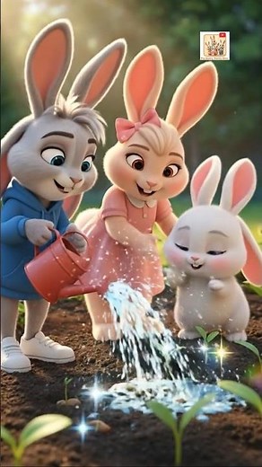 Benny’s Secret Garden 🌱 | Bunny Family Adventure Vlog | Cute Family #bunny #animation #bunnycartoon