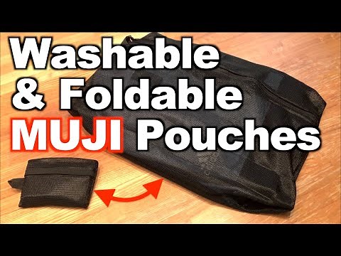 The Foldable MUJI Washable Travel Pouch Is Perfect For Packing My Backpack
