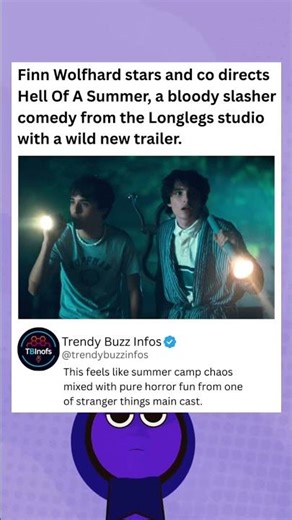 Finn Wolfhard in stranger things stars and co directs Hell Of A Summer,a slasher comedy.#moviereview