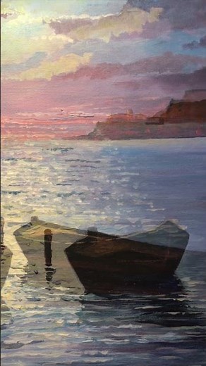 Mare! #dipingere #painting #pittura #art #shortsyoutube #sunset #acrylicpainting
