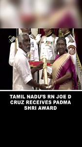 Tamil Nadu’s RN Joe D Cruz receives Padma Shri Award #padmaawards2024 #rashtrapatibhawan #tamilnadu | Asian News International (ANI)