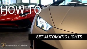 In this video we show you how to turn on the automatic lights on the entire Lamborghini line-up! #LamborghiniHowTo #LamboPalmBeach | Lamborghini Palm Beach
