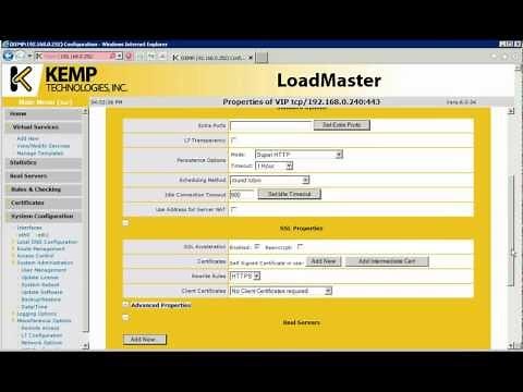 How to Configure a Kemp load balancer for MS Exchange 2010
