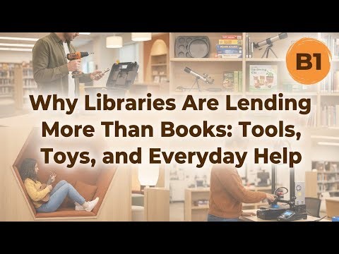 [B1] Libraries That Lend Tools & Toys | English Listening Practice - CEFR B1