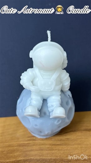 Super Cute Astronaut Candle #diy #trending #shorts