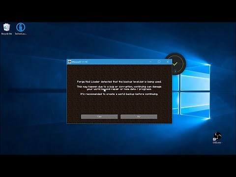 Minecraft Error FIX: Forge Mod Loader detected that the backup level.dat is being used