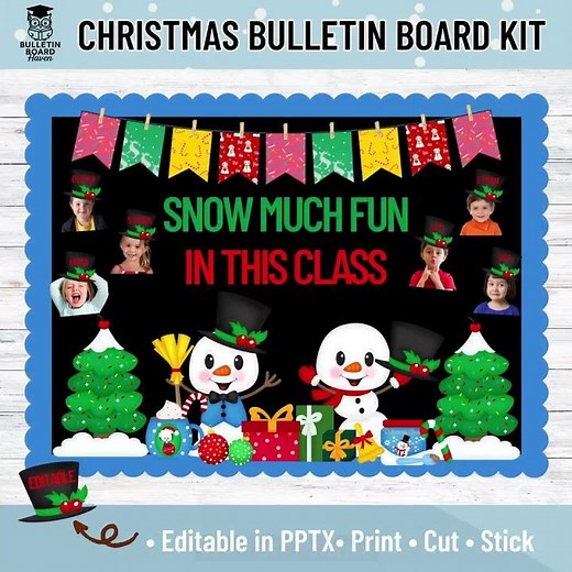 Snowman Bulletin Board Kit: Winter Classroom Decor!