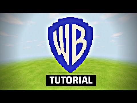 Minecraft Tutorial - Warner Bros. Pictures Logo in Blue (WB) (Pixel Art)