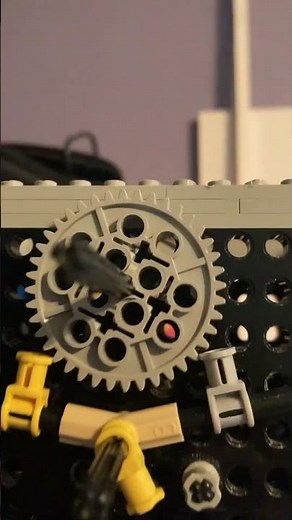 Lego deadbeat escapement mechanism for clock
