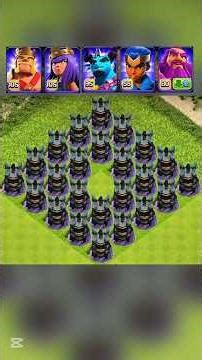 Max Wizards Tower VS Max Heroes ll #coc #shorts #viral #shortsfeed #gaming #games #gameplay #video