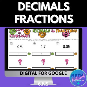 Decimals and Fractions - Google Sheets Activity
