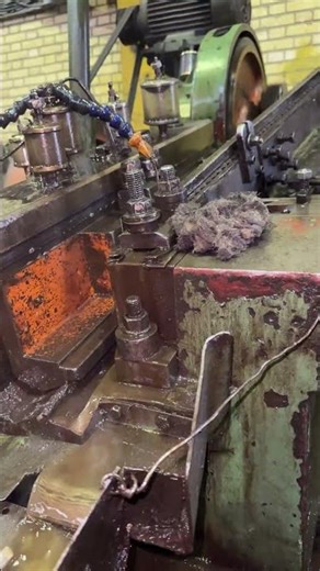 Dual-Angle Thread Rolling on Mini Bolts — Front & Back Machine View #machine #bolt #factory #fyp