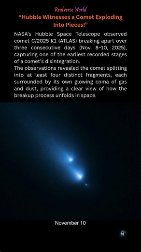 💥 Hubble Witnesses a Comet Exploding Into Pieces—First Time Ever! #space #spacefacts #spacediscovery