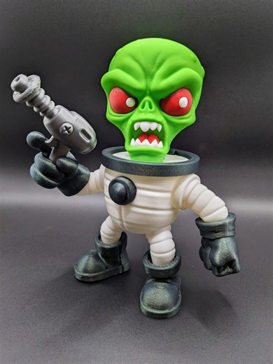 3D Printed Alien Ranger Figure, Sci-fi Decor (7.5 Inch Tall) - Etsy