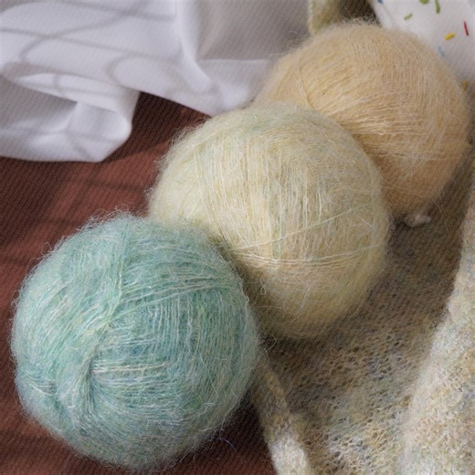 Mohair Silk Lace Yarn | 35g 310m | Fluffy Halo Yarn for Knitting & Crochet - Etsy