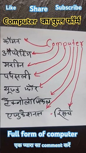 computer ka full form kya hai? computer ka full form kya hota hai? #shorts #gk #computer