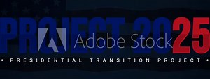 Project 2025, Presidential Transition Project. Project 2025 with waving American flag in the background. 4K video animation