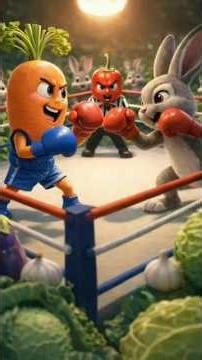 🥊🐰 Rabbit vs Carrot – Funny Boxing Battle! #shorts