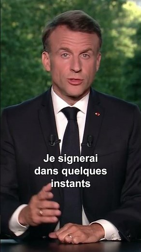 Emmanuel Macron annonce la dissolution de l'Assemblée nationale