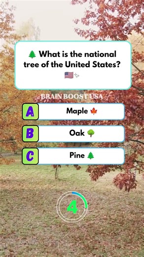 🌳 “Strong & historic!”🇺🇸 “Symbol of strength!”what is the national tree of the United States#usaquiz