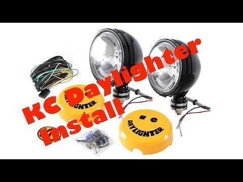 KC Daylighter Install on Jeep TJ Windshield Mounts