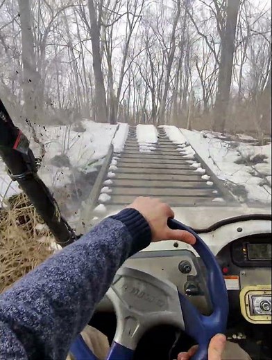 Pole Hits & Slips: Crossing My Massive DIY Bridge Over Creek!