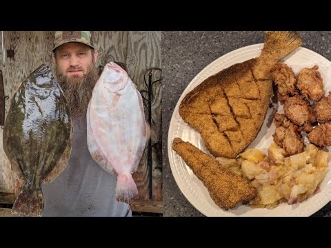 How To (CATCH * CLEAN * COOK) The FLOUNDER !!! The Best Recipe for Fried "FLATFISH & OYSTERS"