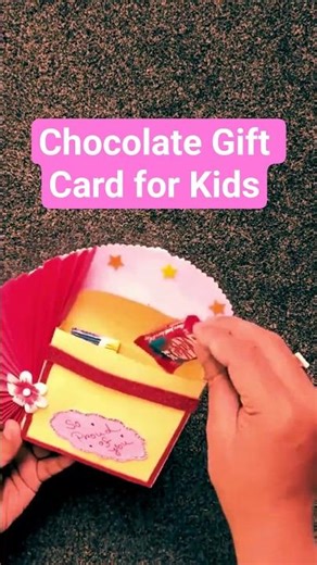DIY Chocolate Gift Card for Kids 🍫 #Shorts #giftcard
