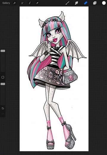 Now the cutie Rochelle Goyle (@Ximena🦇 ) | | | #monsterhighrochellegoyle #monsterhigh #redesign #monsterhighcontent #art #fanart #artist #drawing #monsterhighfanart