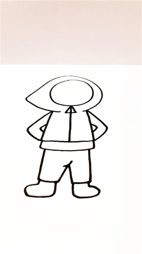 🔄 How to draw a easy Squid Game step by step #art #shorts