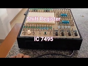 Shift Register using IC 7495 on Trainer kit