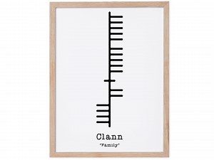 Clann Family Irish Ogham Prints, Irish Language Gift, Seanfhocal Irish Proverbs, Ancient Ogham, Irish Made Art, Sustainably Made in Ireland - Etsy UK