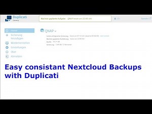 Nextcloud: Konsistentes Backup mit Duplicati