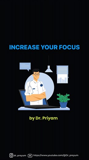 Dr. Priyam Agrawal (MBBS) on Instagram: "INCREASE YOUR FOCUS: **Mind Mapping**: Create visual maps of your thoughts and topics to organize and retain information better. **Eat Brain-Boosting Snacks**: Foods like nuts, dark chocolate, and berries can improve cognitive function. **Use a Timer for Breaks**: Set a timer to remind yourself to take regular short breaks. **Temperature Control**: Study in a cooler environment, as it can enhance alertness. **Standing Desks**: Switch between sitting and s