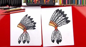 How To Draw A Native American Headdress - Art For Kids Hub -