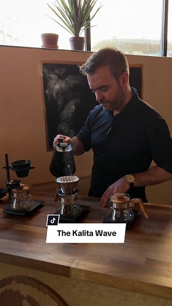 Our standard pour over brewer of choice, the Kalita Wave. #kalitawave #pourovercoffee #pourovercoffeemaker