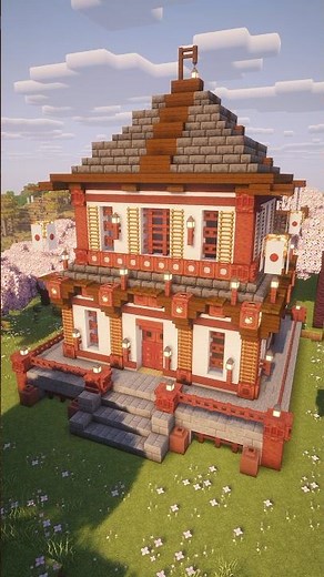 Cozy Japanese House in Minecraft | Minecraft Build #minecraftshorts #minecraftbuilding #tutorial