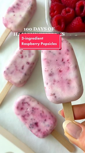 3-Ingredient Healthy Raspberry Popsicles Recipe