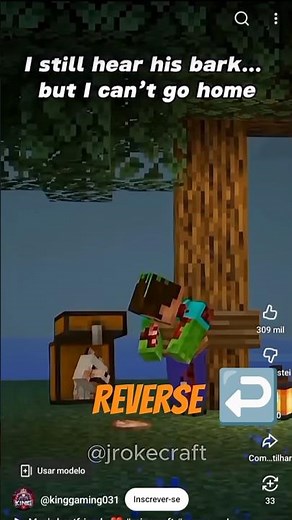 Vídeo demonstrating the "reverse" technique in Minecraft. original video of ( @kinggaming031 )