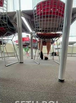 Shoeplay feetplay birkenstock in library (FULL VIDEO IN DESCRIPTIONS)