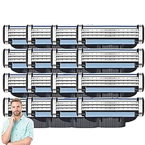 Gbbazu Razor Blades Refills, Men, Turbo with Precision Cut Stainless Steel Blades, Men Shaver Blade Longer Hair and Hard to Shave Spots, 1 pack Me