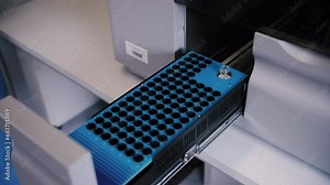 Loading biomaterial into a medical machine for analysis