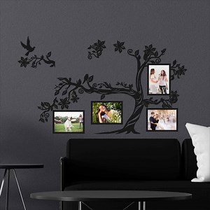 Wooden Family Tree With Photo Frames, Family Tree Art, Large Tree of Life Wall Sticker, Grandparents Photo Collage, Collage Picture Frames - Etsy