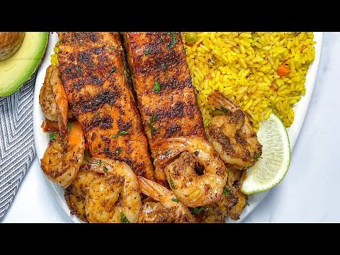 GARLIC BUTTER SALMON AND SHRIMP | SALMON RECIPE | GARLIC SHRIMP | STEP-BY-STEP | QUICK DINNER IDEAS