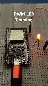 LED PWM dimming by ESP32 NodeMCU #homeautomation #electrical #tech #nodemcu #esp