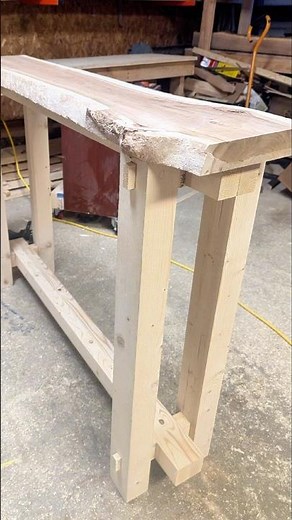 Through-Tenon Half-Lap Live-edge table build