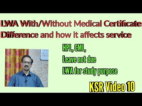 KSR - Half Pay Leave, Commuted Leave, Leave Without Allowances.