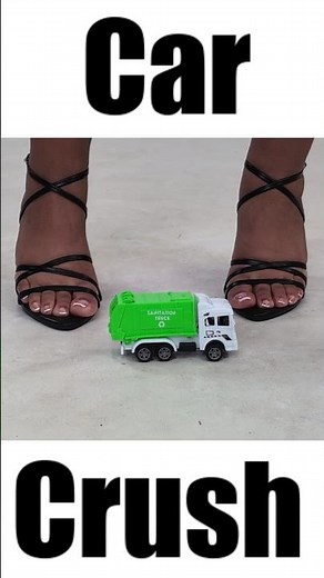 Crushing toy car with high heels #asmr #crushing #heels #highheels #feet