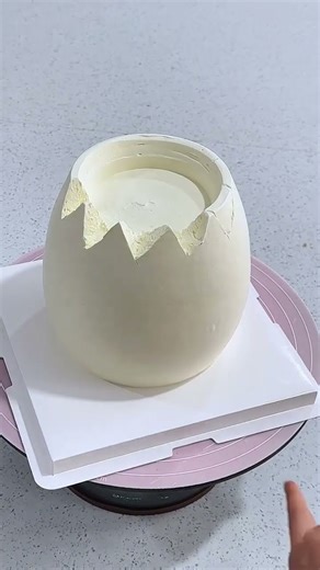 Glass-shell cake making tutorial #minicakes #crackedcake